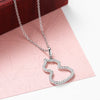 Single Bail Calabash Shaped Lab Grown Diamond Necklace 18K White Gold