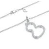 Single Bail Calabash Shaped Lab Grown Diamond Necklace 18K White Gold