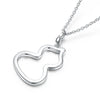 Single Bail Calabash Shaped Lab Grown Diamond Necklace 18K White Gold