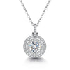 Single Bail Double Halo Style Diamond Pendant Setting