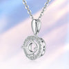 Single Bail Floating Halo Style Diamond Pendant Setting