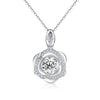 Single Bail Floral Halo Bezel Set Diamond Pendant Setting