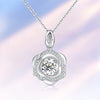 Single Bail Floral Halo Bezel Set Diamond Pendant Setting
