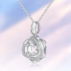 Single Bail Floral Halo Bezel Set Diamond Pendant Setting