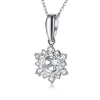 Single Bail Floral Halo Diamond Pendant Setting