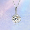 Single Bail Floral Halo Diamond Pendant Setting