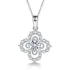 Single Bail Flower Halo Style Diamond Pendant Setting