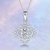 Single Bail Flower Halo Style Diamond Pendant Setting