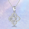 Single Bail Flower Halo Style Diamond Pendant Setting