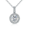 Single Bail Pavé Floating Halo Diamond Pendant Setting