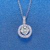 Single Bail Pavé Floating Halo Diamond Pendant Setting