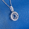 Single Bail Pavé Floating Halo Diamond Pendant Setting