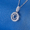 Single Bail Pavé Floating Halo Diamond Pendant Setting