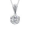 Single Bail Scallop Basket Solitaire Diamond Pendant Setting