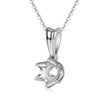 Single Bail Six-Prong Basket Shaped Diamond Pendant Setting