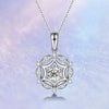 Single Bail Snowflake Shape Solitaire Style Diamond Pendant Setting