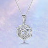 Single Bail Snowflake Shape Solitaire Style Diamond Pendant Setting