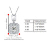 Single Bail Square Halo Style Diamond Pendant Setting