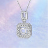 Single Bail Square Halo Style Diamond Pendant Setting