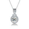 Single Bail Twist Floating Halo Diamond Pendant Setting