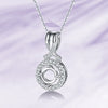 Single Bail Twist Floating Halo Diamond Pendant Setting