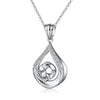 Single Bail Water Droplet Pave Solitaire Diamond Pendant Setting