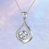 Single Bail Water Droplet Pave Solitaire Diamond Pendant Setting