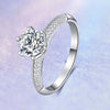 Six-Prong Knife Edge Micropave Solitaire Style Diamond Engagement Ring Setting