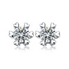 Six-Prong Solitaire Lab Grown Diamond Stud Earrings 18K White Gold