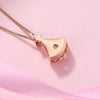 Skirt Fan-Shaped Lab Grown Diamond Necklace in 18K Rose Gold