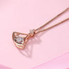 Skirt Fan-Shaped Lab Grown Diamond Necklace in 18K Rose Gold