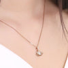 Skirt Fan-Shaped Lab Grown Diamond Necklace in 18K Rose Gold
