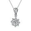Snowflake Halo Bezel Set Diamond Pendant Setting