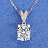 Square-shaped Solitaire Bezel Set Diamond Pendant Setting