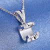 Square-shaped Solitaire Bezel Set Diamond Pendant Setting