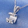 Square-shaped Solitaire Bezel Set Diamond Pendant Setting