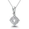 Square Halo Style Diamond Pendant Setting
