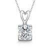 Square Shape Half-bezel Set Diamond Pendant Setting