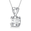 Square Shape Half-bezel Set Diamond Pendant Setting