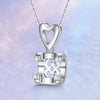 Square Shape Half-bezel Set Diamond Pendant Setting