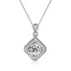 Square Shape Halo Style Diamond Pendant Setting