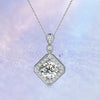 Square Shape Halo Style Diamond Pendant Setting