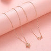 Star Bezel Set Solitaire Lab Grown Diamond Necklace in 18K Rose Gold