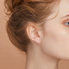 Star Moon-Shape Lab Grown Diamond Stud Earrings 18K Rose Gold