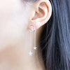 Star and Moon Shape Lab Grown Diamond Stud Earrings 18K White Gold