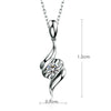 Swirl Solitaire Lab Grown Diamond Necklace in 18K White Gold