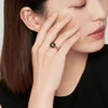 Tahitian South Sea Round Black Pearl Ring