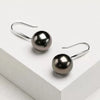 Tahitian South Sea Round Pearl Drop Earrings 18k White Gold