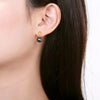 Tahitian South Sea Round Pearl Stud Earrings 18k Yellow Gold