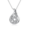 Teardrop Shape Halo Style Diamond Pendant Setting